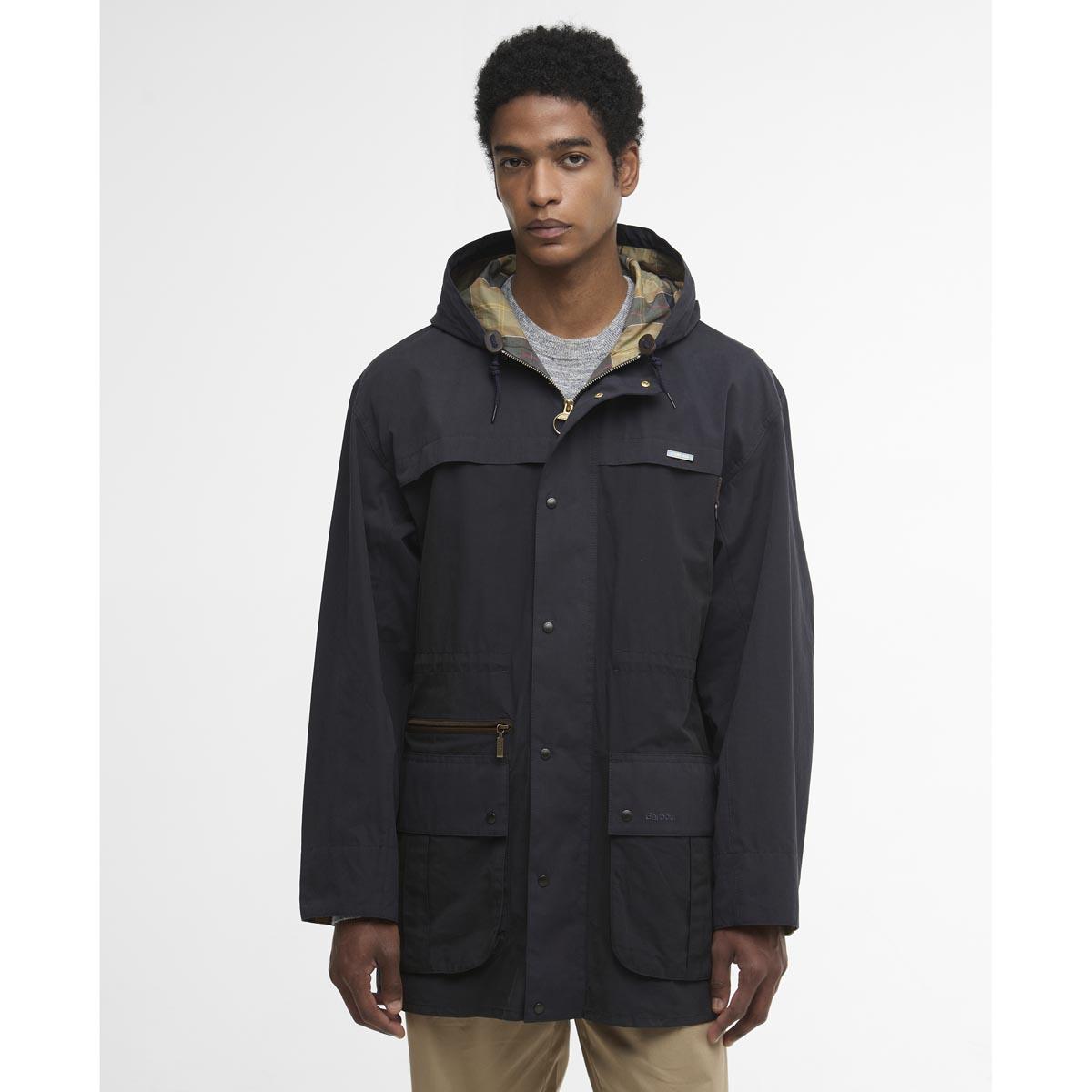 Navy Barbour Mens Icons Durham Casual Jacket front