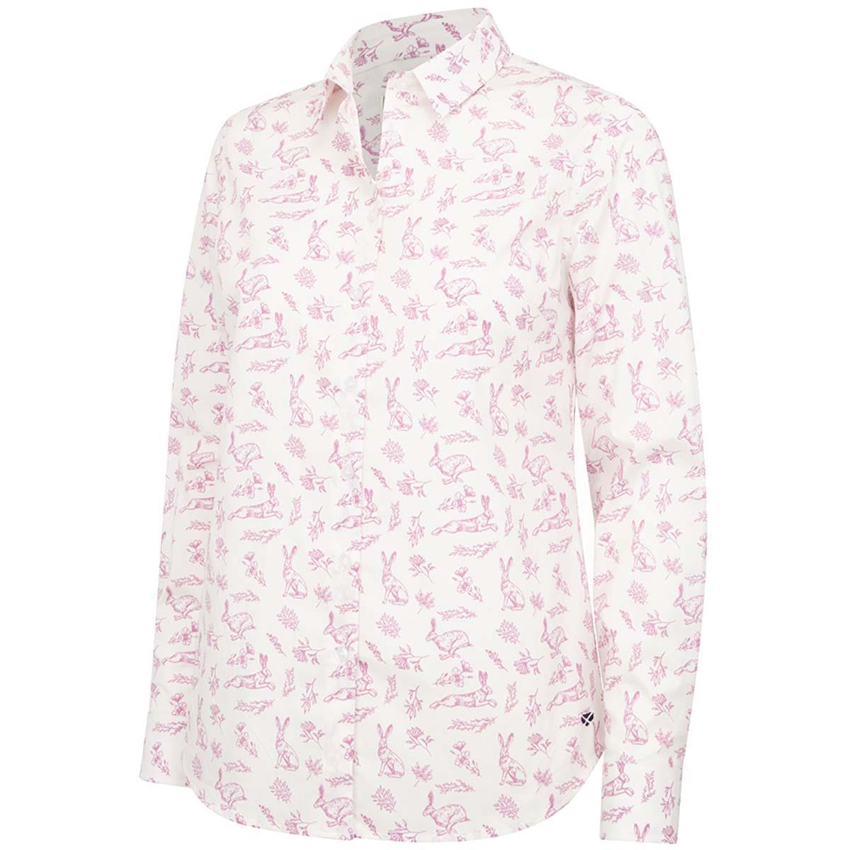 Pink Hoggs Of Fife Womens Hare Print Shirt