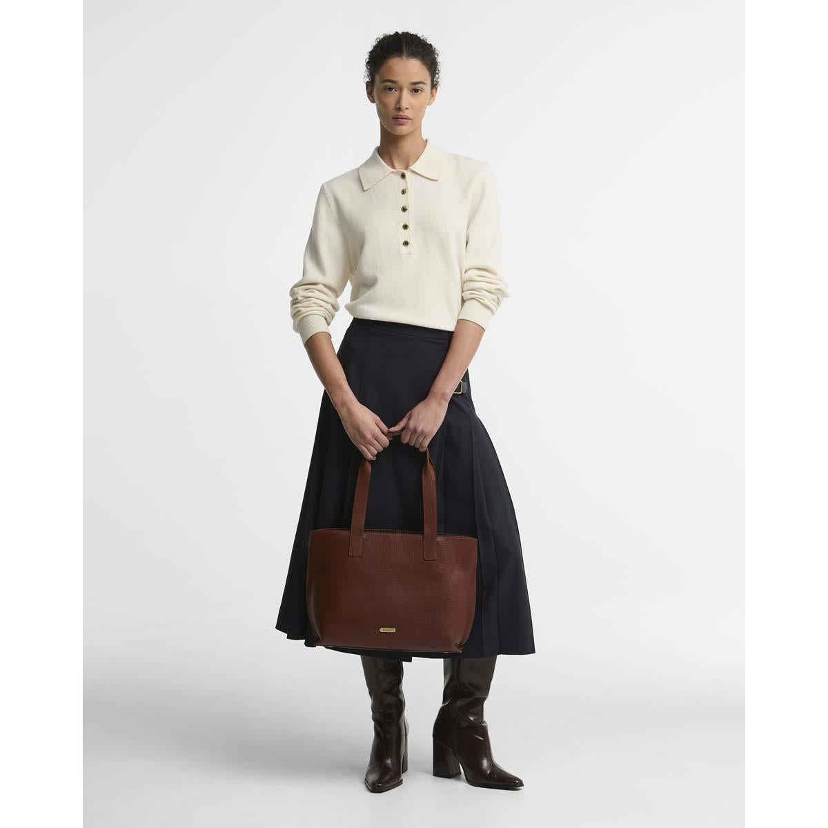Barbour Alder Large Leather Tote Bag