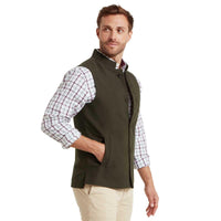 Forest Schoffel Mens Barnsdale Nehru Waistcoat On Model Side