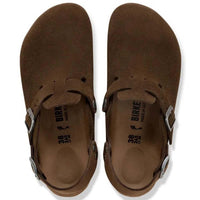 Carafe Birkenstock Tokio Suede Leather Backstrap Clogs Top View