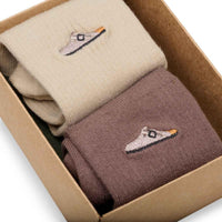 Sandcastle Pepper Boston Birkenstock Set of 2 Cotton Ribbed Socks Open Box