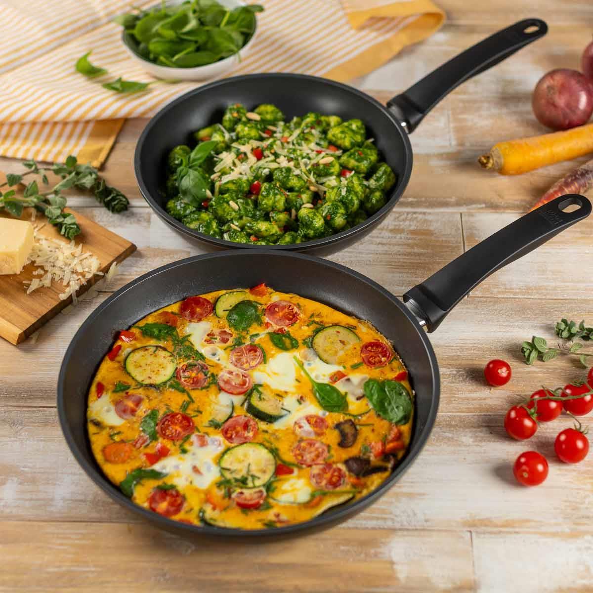 Kuhn Rikon Easy Induction 2-Piece Frying Pan Set 24cm and 28cm