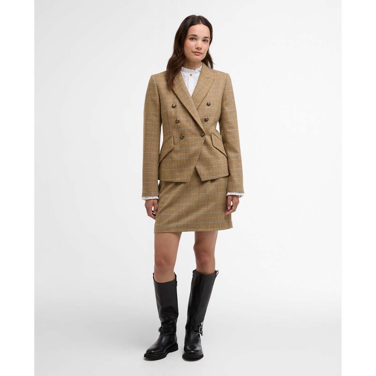 Soft Blue Barbour Womens Wisteria Tailored Blazer Full Shot