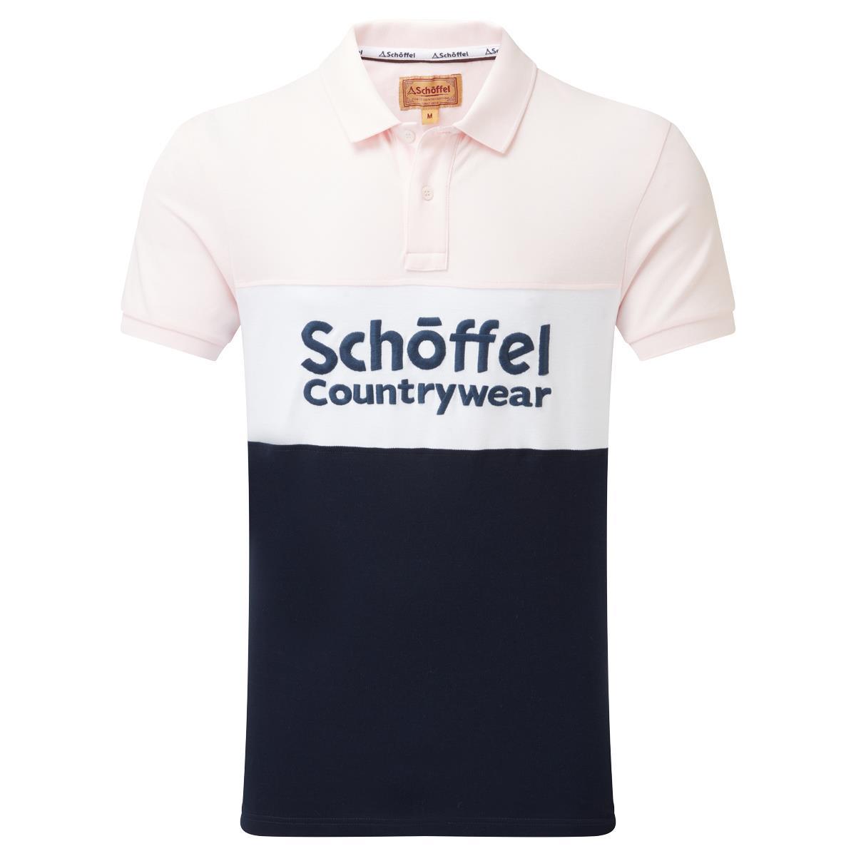 Pale Pink Schoffel Mens Exeter Heritage Polo Shirt