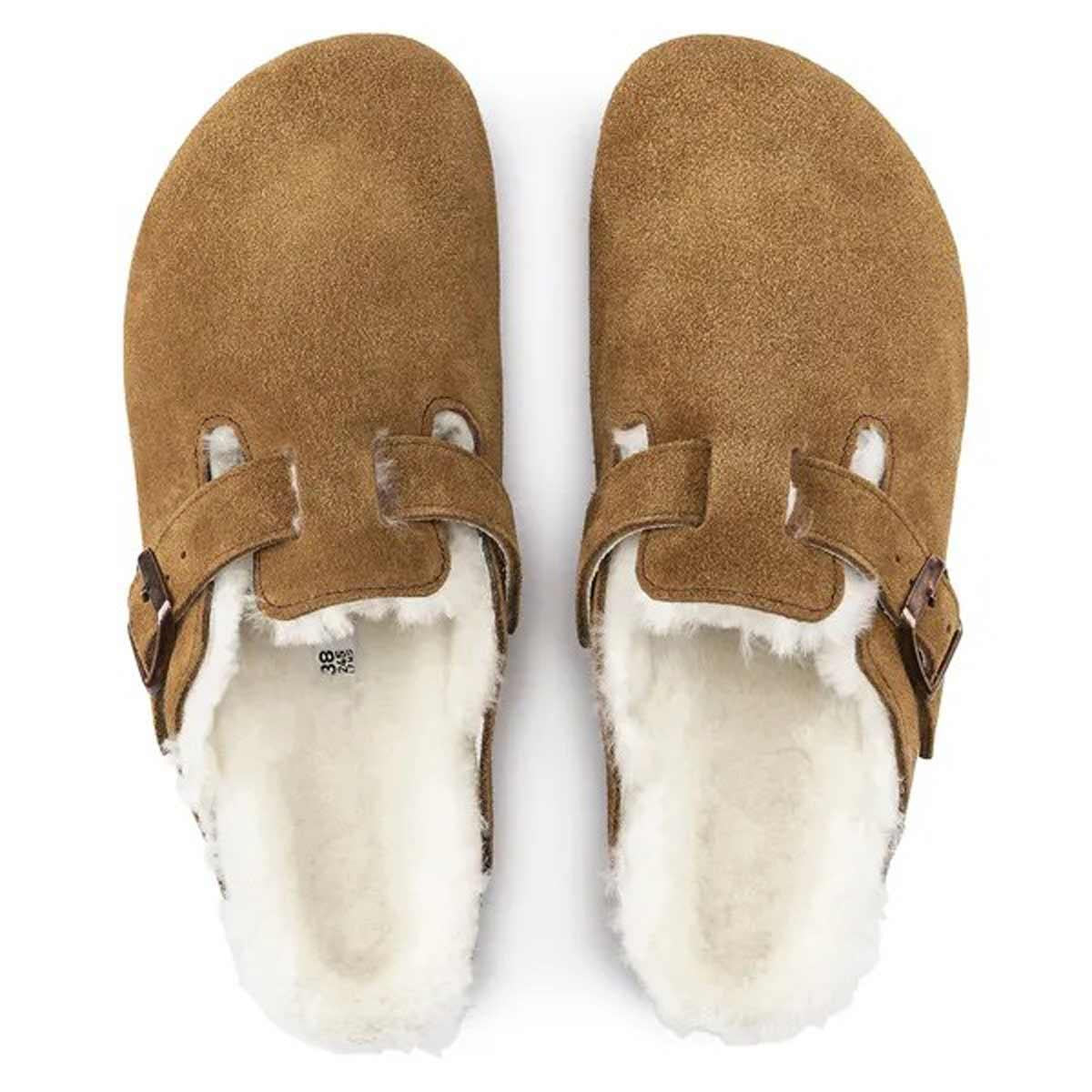 Birkenstock Boston Shearling Suede Leather