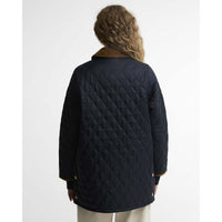 Dark Navy/Birchwood Barbour Womens Icons Modern Liddesdale Quilted BACK
