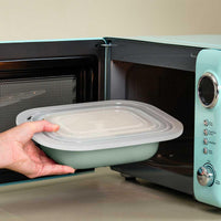 Mepal Rectangular Multi Bowl Microwavable Lid In Use