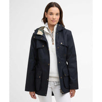 Dark Navy Barbour Womens Maple Waterproof Jacket Front