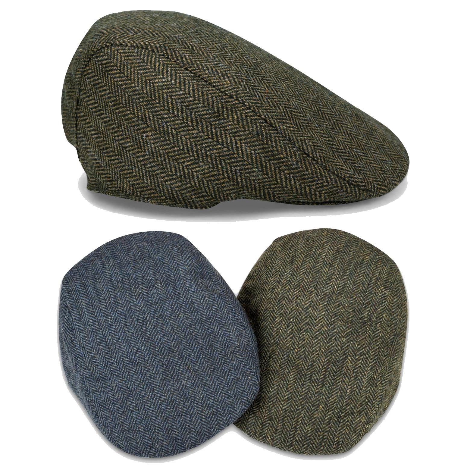 Hoggs Of Fife Herringbone Waterproof Tweed Cap