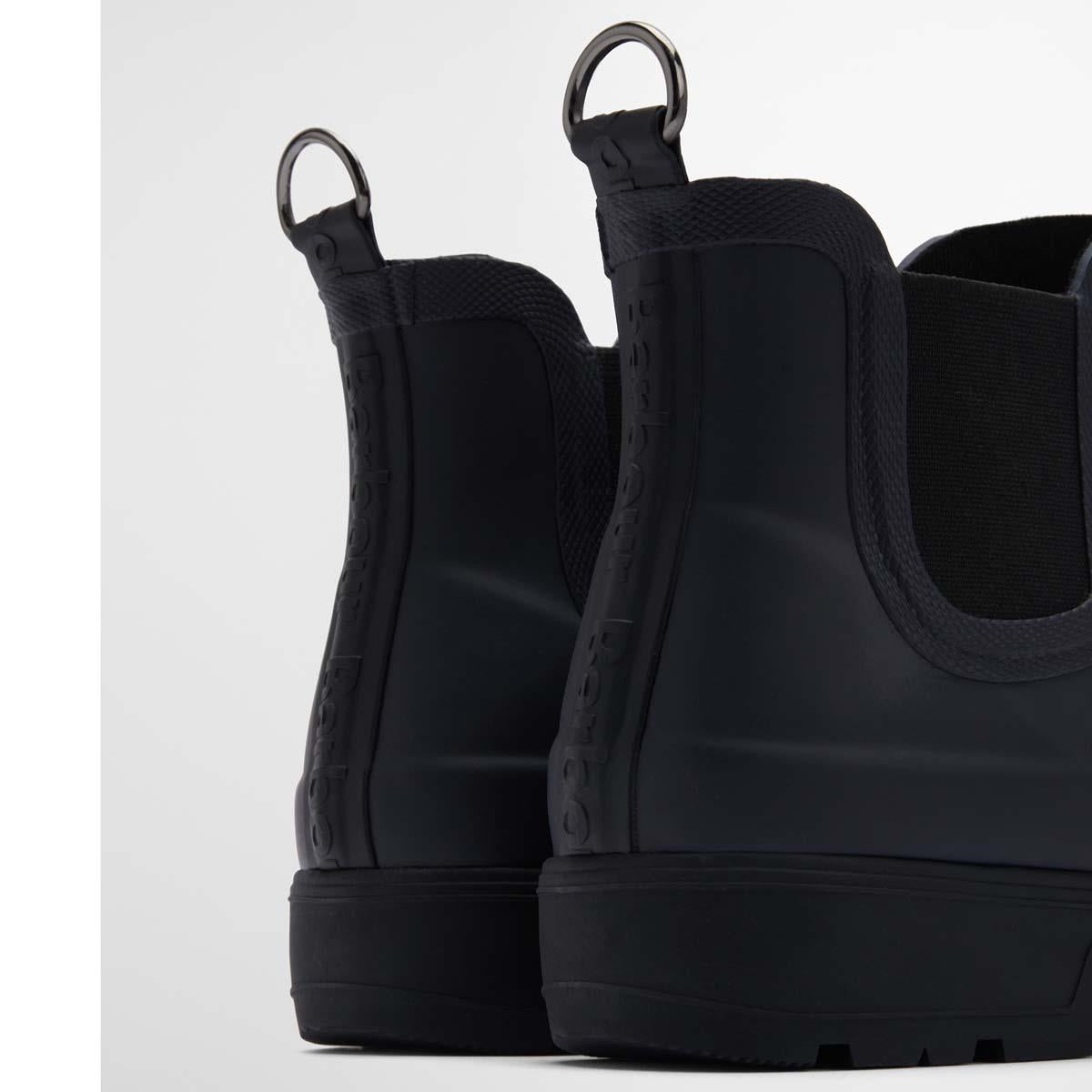 Navy/Black Barbour Mens Fynn Chelsea Welly Back