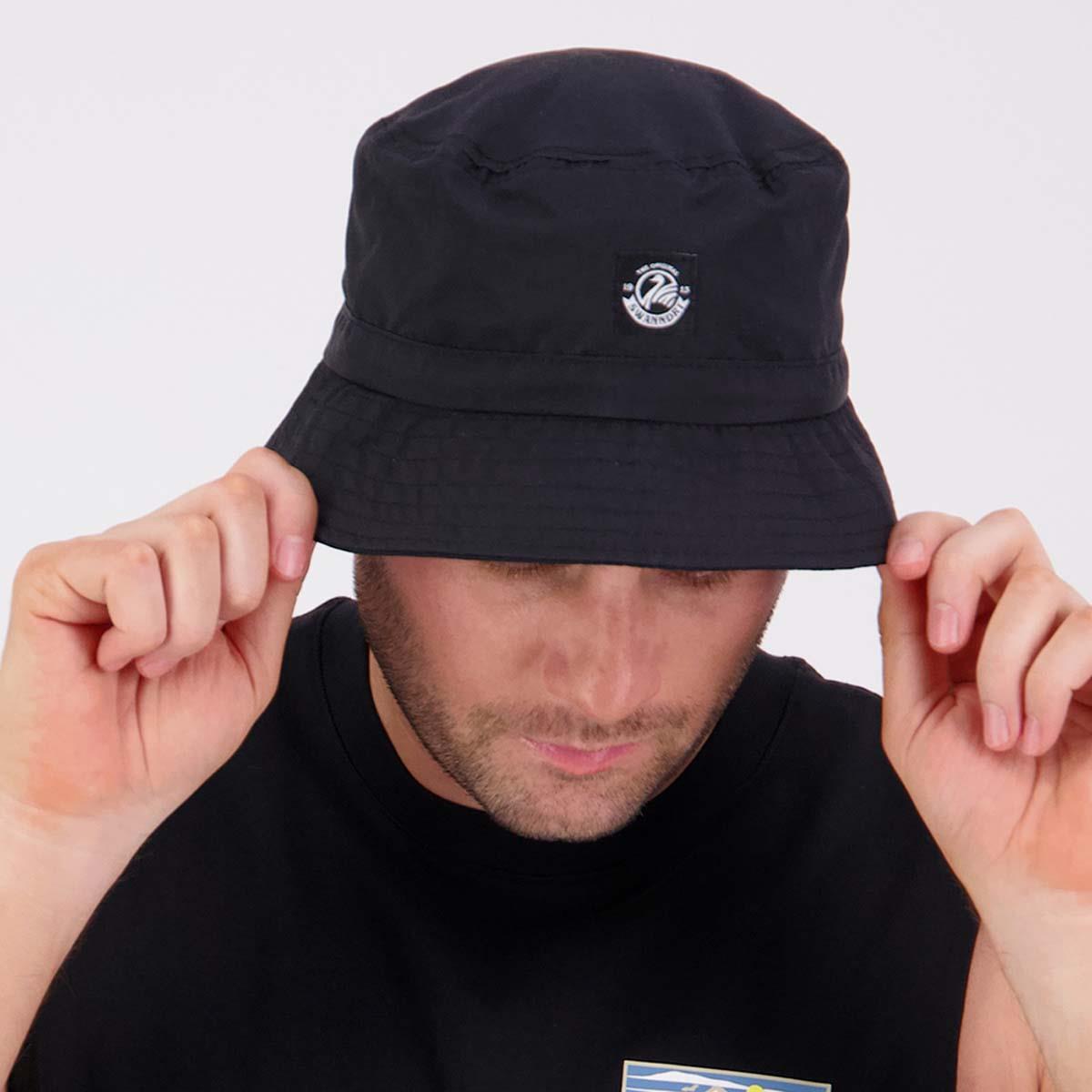 Black Swanndri Murrays Bay V3 Hat On Model