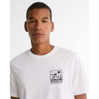 WHITE Barbour Mens Setter Graphic Tailored T-Shirt LOGO