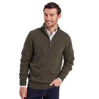 Schoffel Mens Calton Cotton Cashmere 1/4 Zip Jumper