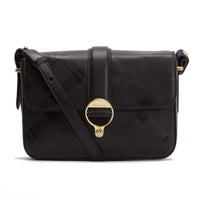 Black/Deboss Tartan Barbour Womens Rosa Deboss Leather Crossbody Bag