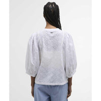 White Barbour Womens Layla Top back