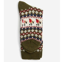 Olive Barbour Womens Robin Fair Isle Sock back