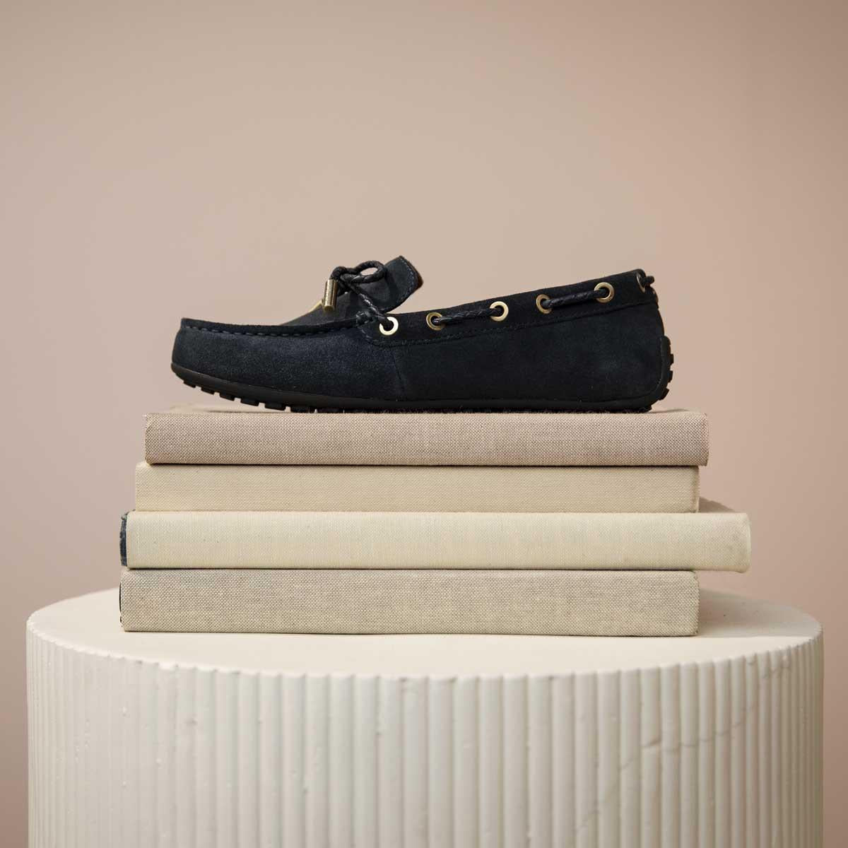 Navy Suede Ariat Womens Margot Driving Moc Product Shot