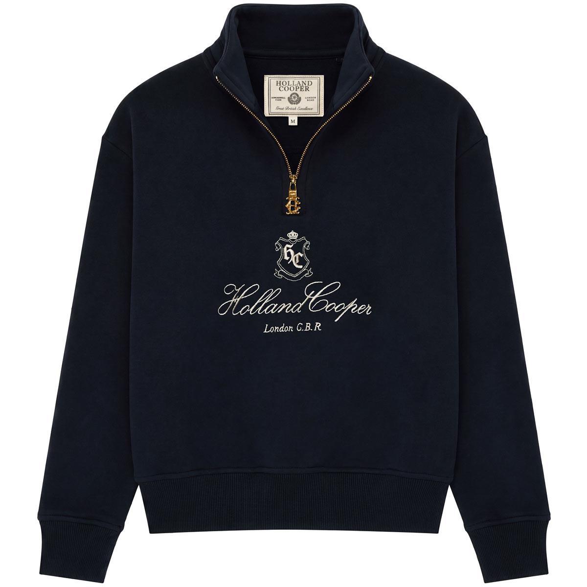 Holland Cooper Womens Essential Relaxed Quarter Zip Sweatshirt
