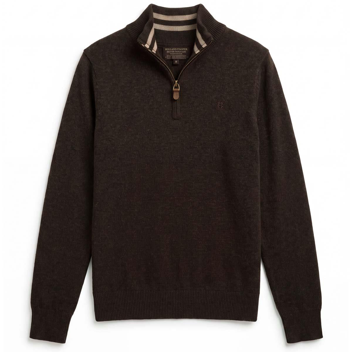 Holland Cooper Mens Fine Quarter Zip Knit Jumper