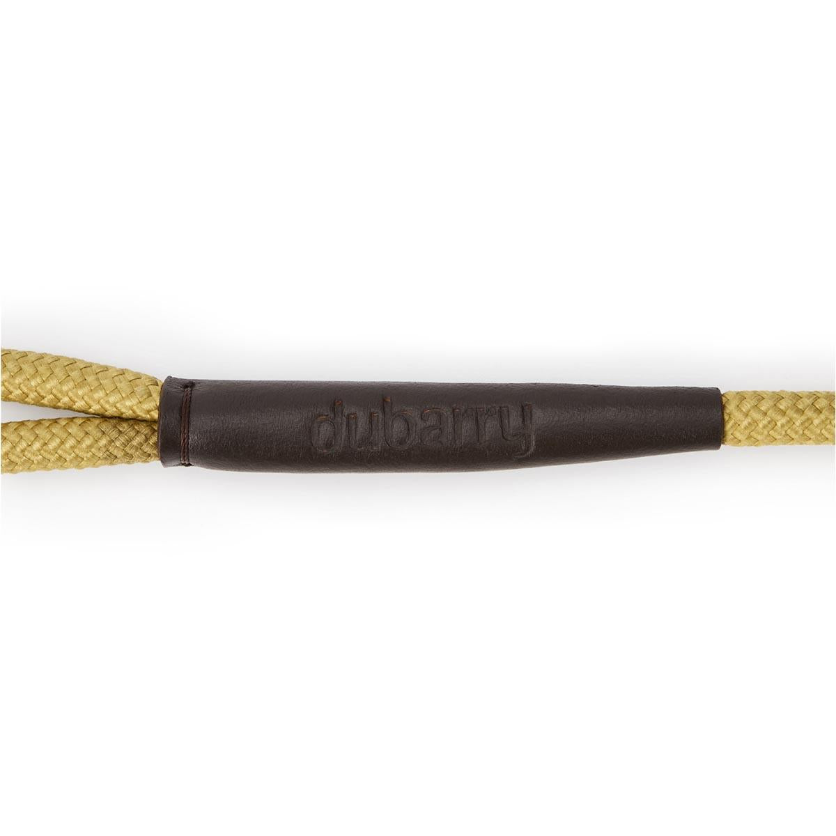 Gold Dubarry Marley Rope Slip Dog Lead Logo Detail