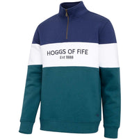 Nordic Blue/Meditteranea Hoggs Of Fife Dumfries 1888 Gents 1/4 Zip Sweatshirt