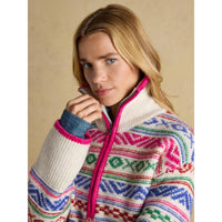Joules Womens Allaway Fairisle Quarter Zip Jumper