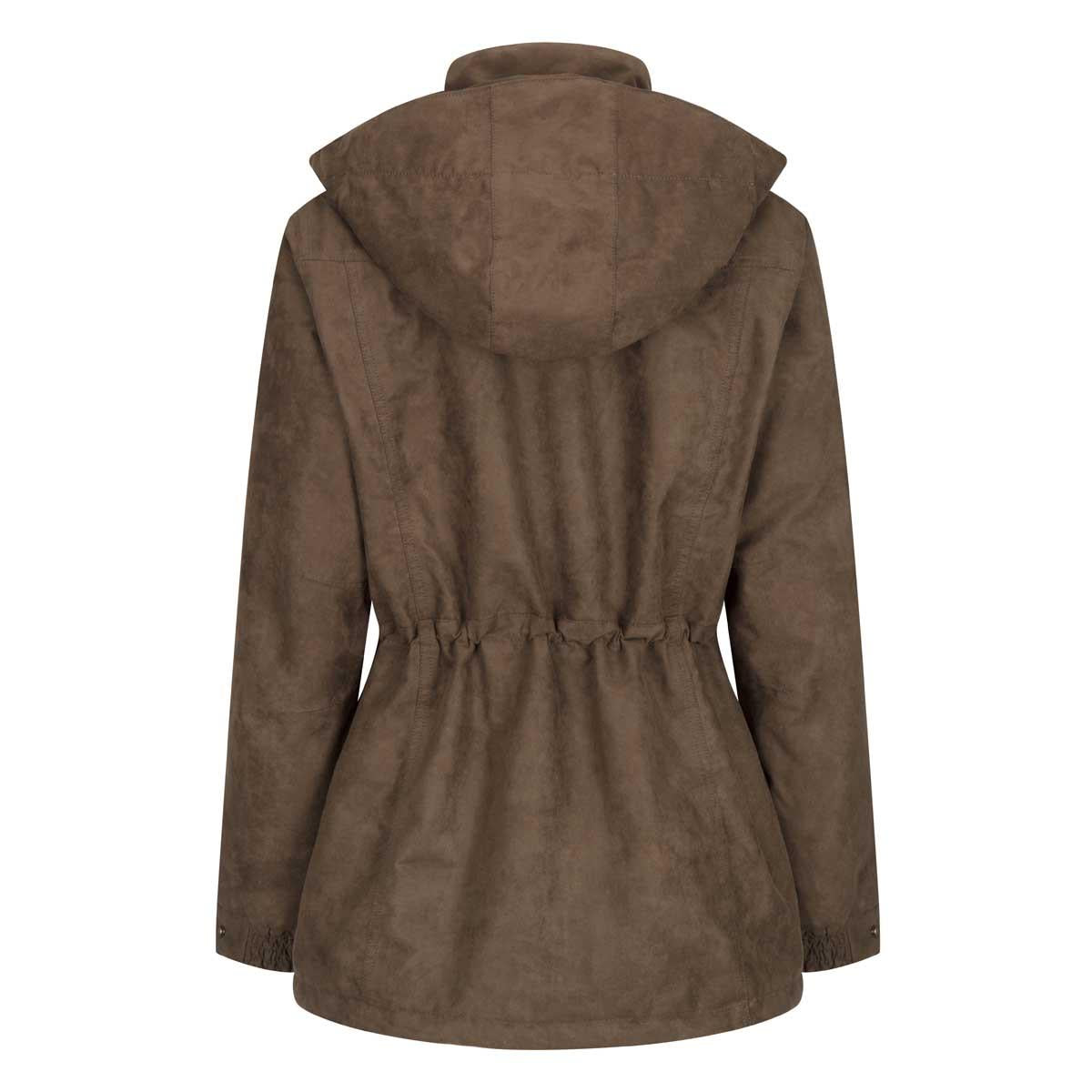 Field Green Hoggs Of Fife Womens Rannoch Waterproof Hunting Jacket Back