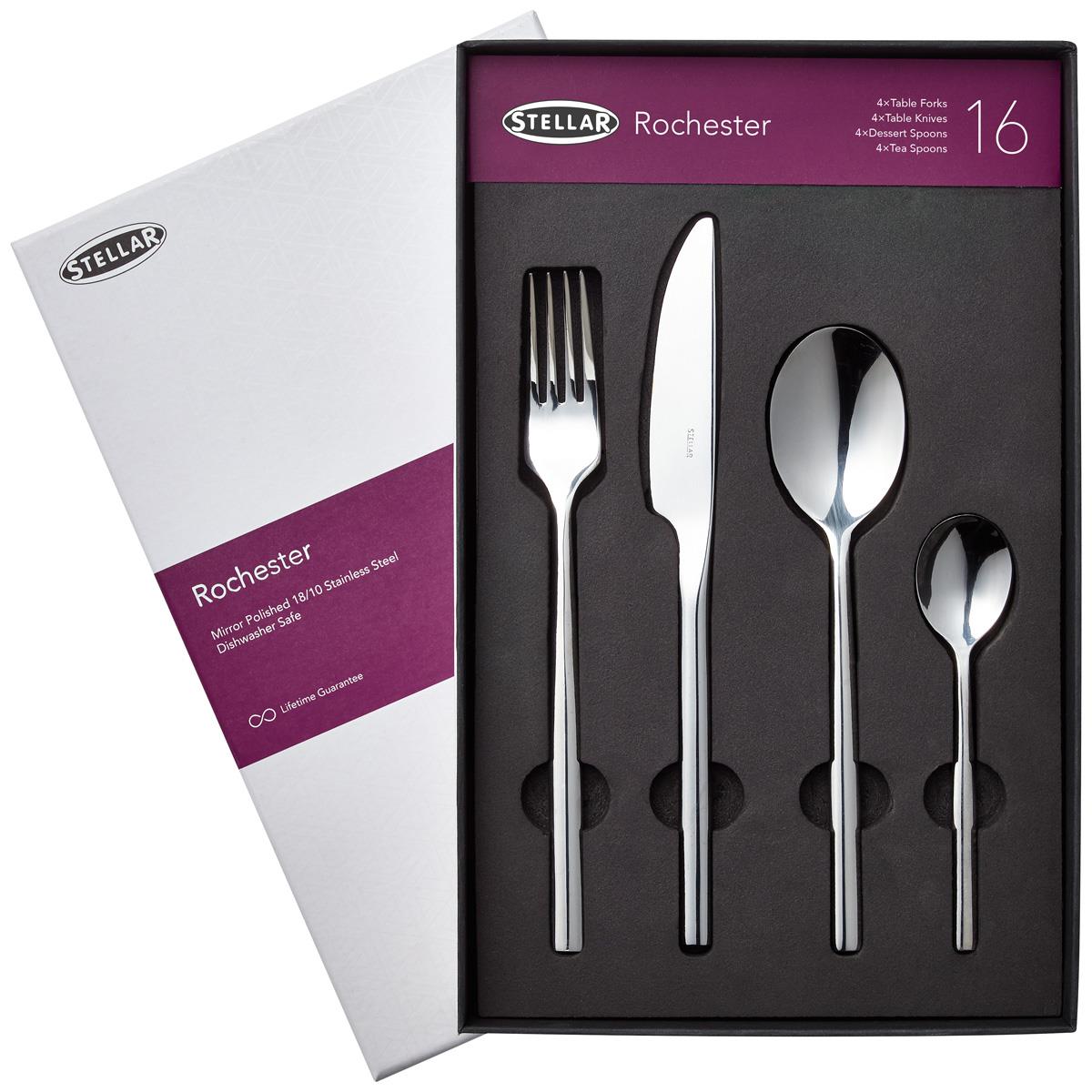 Stellar Rochester 16 Piece Cutlery Set Boxed