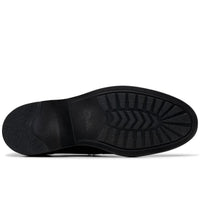 Black Leather Clarks Mens Aldwin Step Shoe Sole
