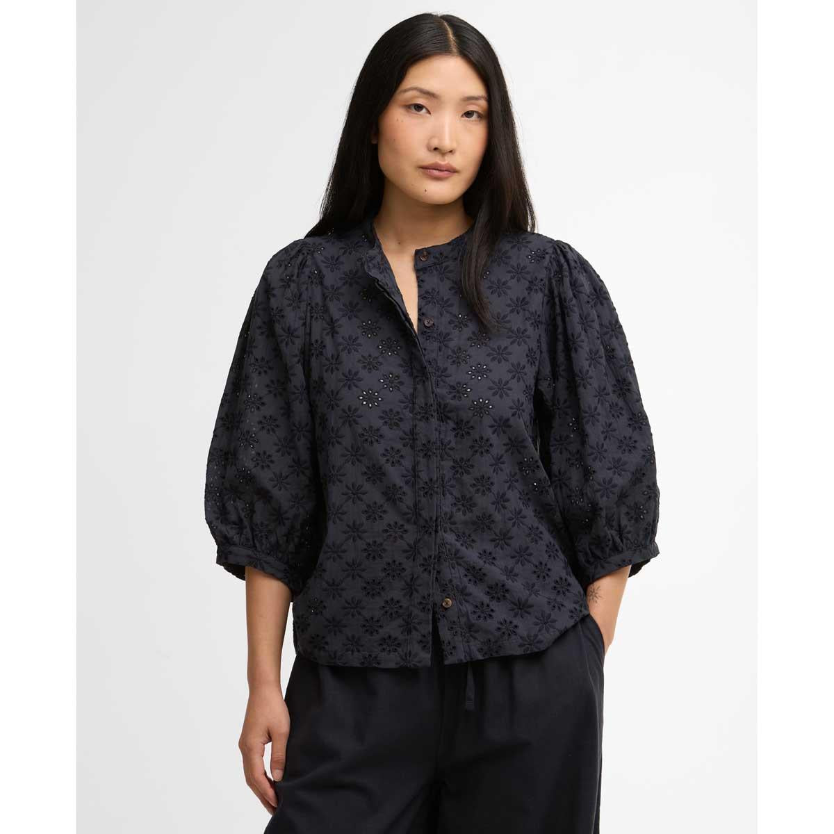 Dark Navy Barbour Womens Layla Top front