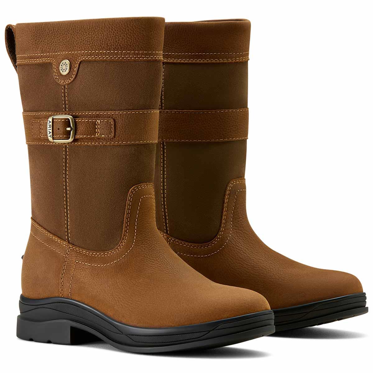 Baked Brown Ariat Womens Bampton Waterproof Boots Pair