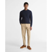 Washed Stone Barbour Mens Sueded Sateen Tailored Fit Trouser ON MODEL