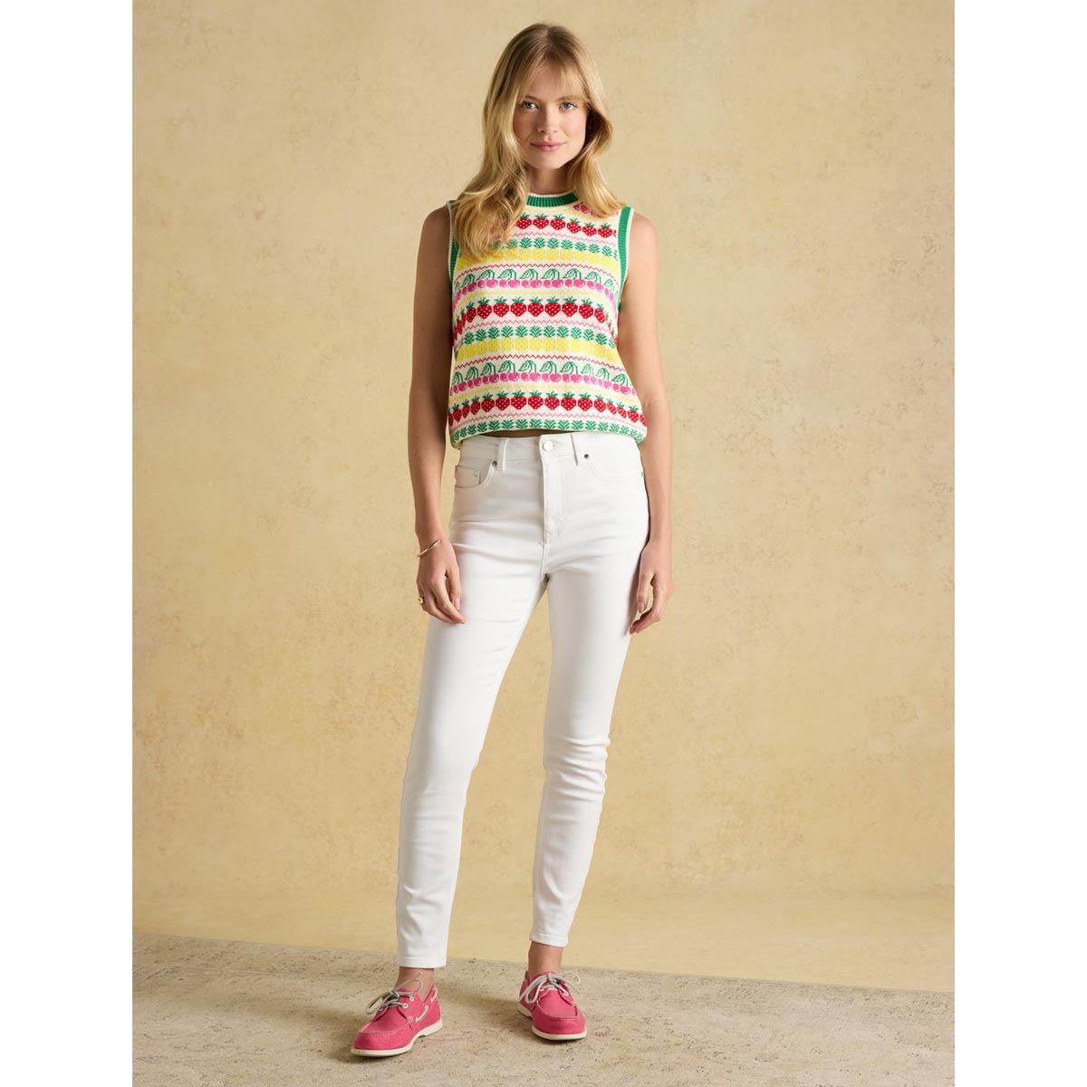 White Joules Womens Skinny Jeans On Model