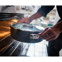 Joseph Joseph Space Folding Handle Ceramic Non-stick Shallow Casserole With Lid Lifestyle In Oven