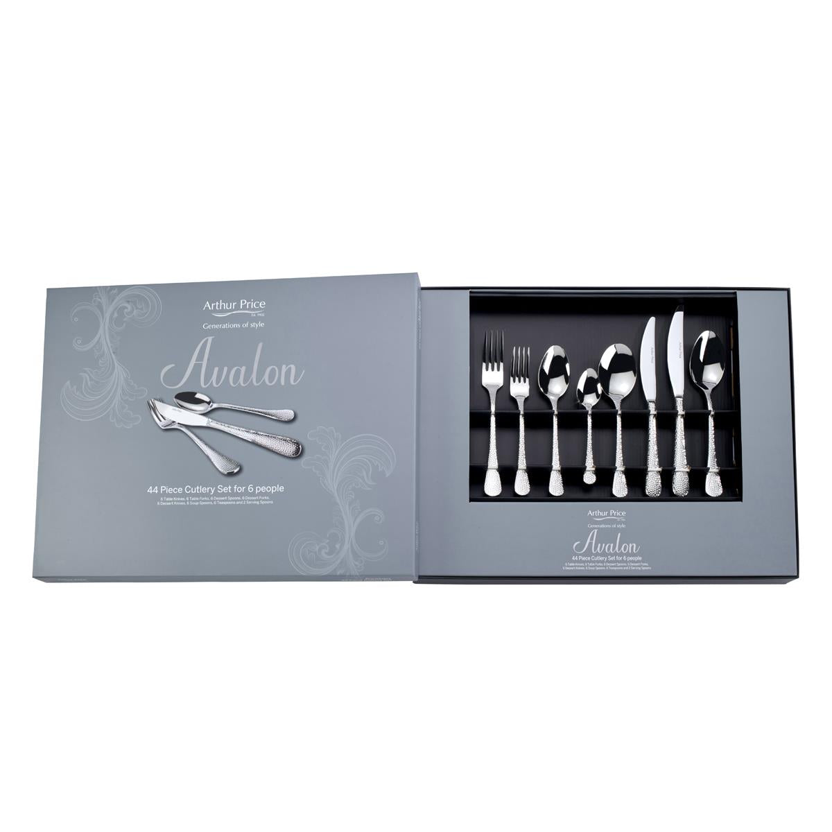 Arthur Price Stainless Steel Avalon 44 Piece Cutlery Set