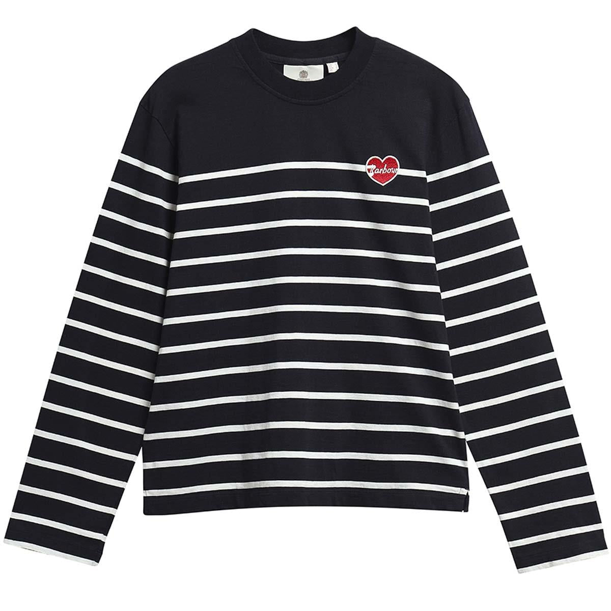Dark Navy/Cloud Barbour Womens Harling Striped Top