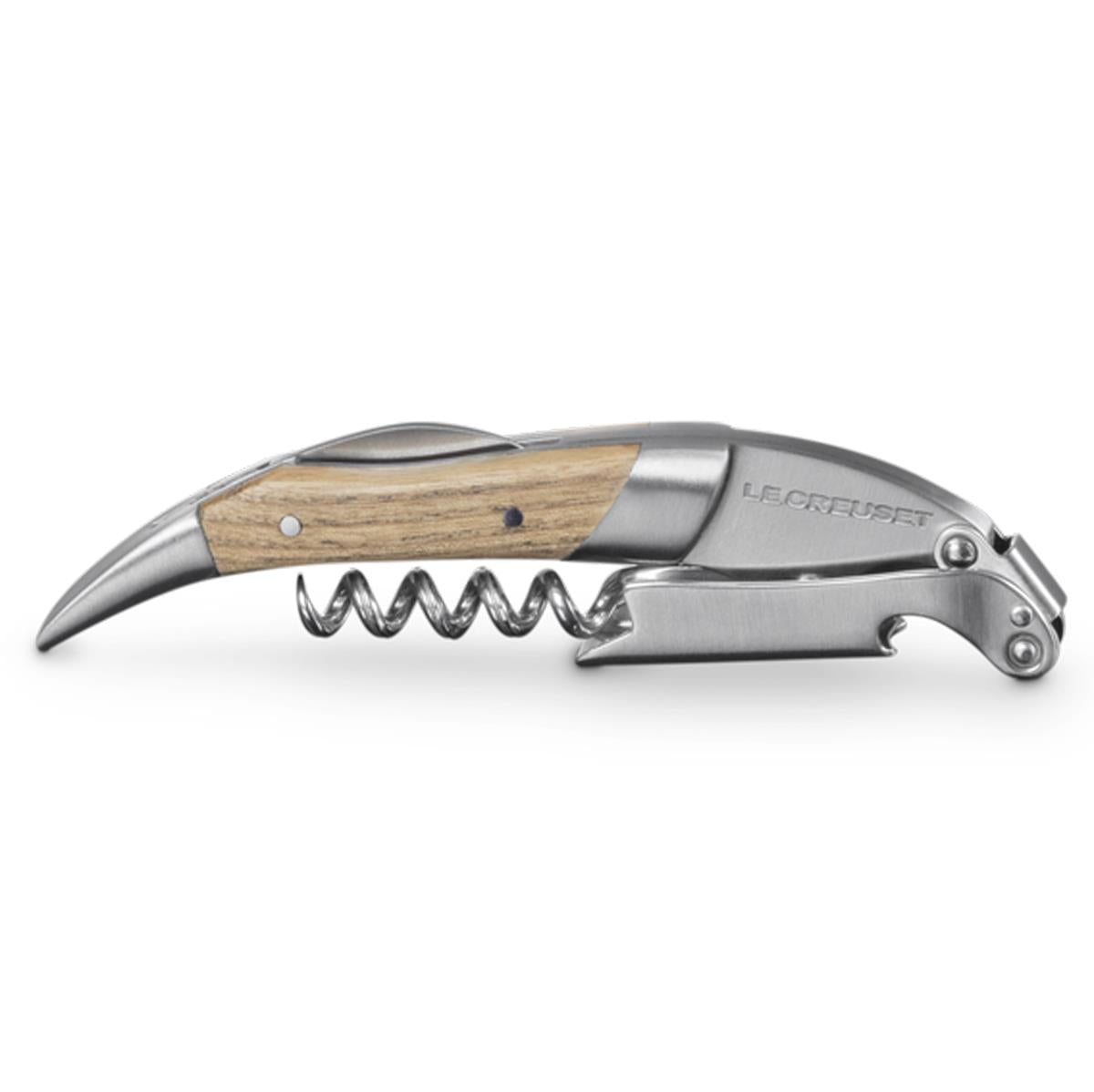 Le Creuset Wine Accessories Premium Waiters Corkscrew oak