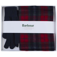 Barbour Mens Tartan Scarf and Glove Gift Set