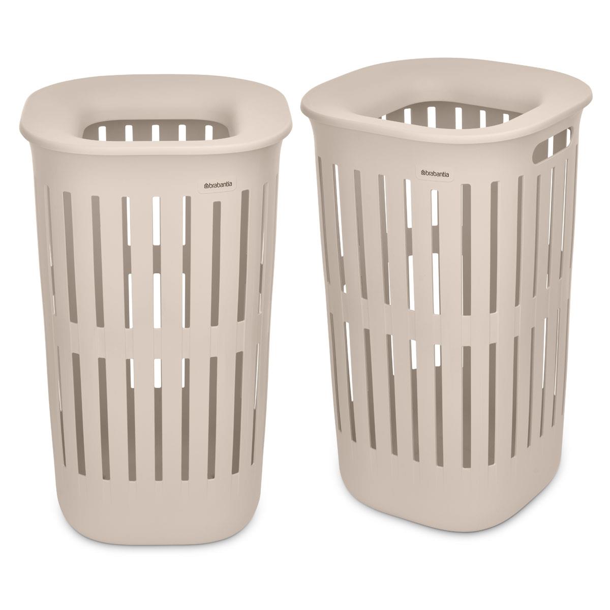 Soft Beige Brabantia Collect-It Laundry Basket 55L Set of 2