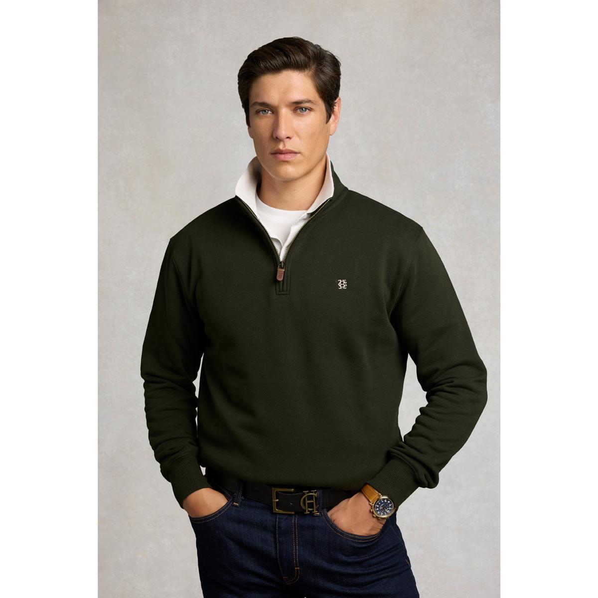 Holland Cooper Mens Classic Quarter Zip Sweatshirt