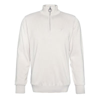 Mist Barbour Mens Cotton Half Zip Sweater