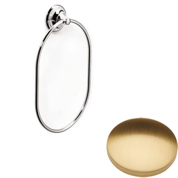 Brushed Gold Gloss Samuel Heath Fairfield Towel Ring N9538