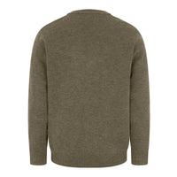 Meadow Green Marl Hoggs Of Fife Mens Melrose II V-Neck Pullover Back