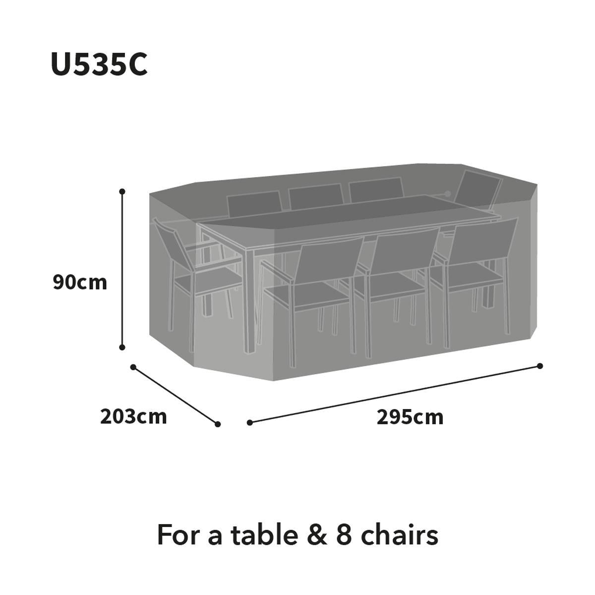 Bosmere Ultimate Protector Rectangular Patio Set Cover 8 Seat Green U535G