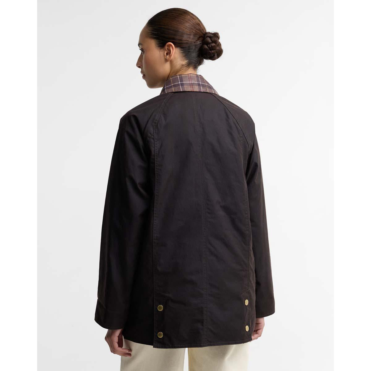 RUSTIC Barbour Womens Icons Tartan Collar Modern Beadnell BACK
