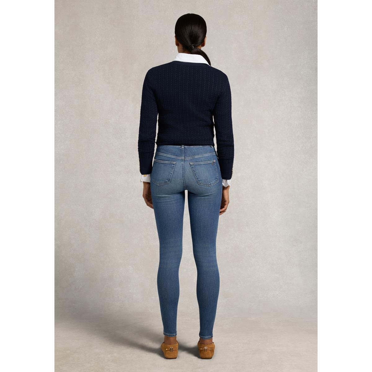 Aged Indigo Holland Cooper Womens Contour Skinny Jean On Model Back