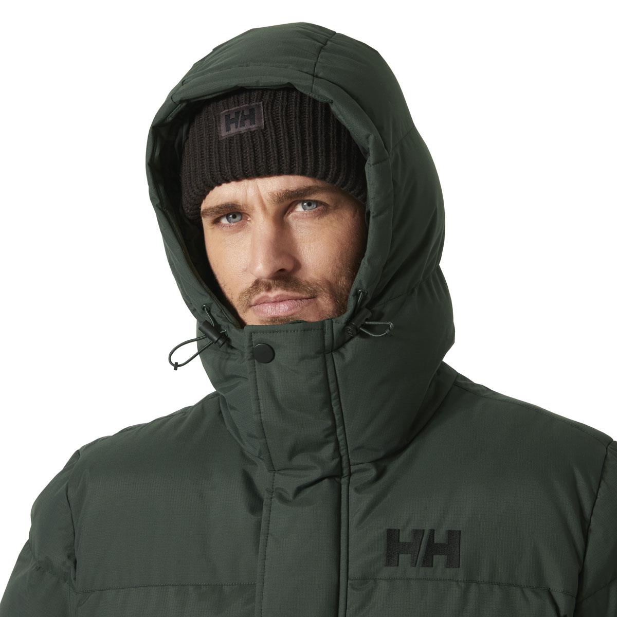 Dark Jungle Helly Hansen Mens Nordic Puffy Jacket Hood