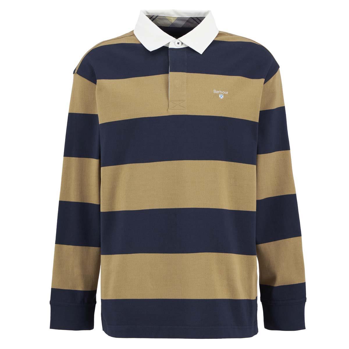 Navy/Trench Barbour Mens Broome Rugby Shirt