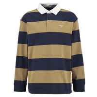 Navy/Trench Barbour Mens Broome Rugby Shirt